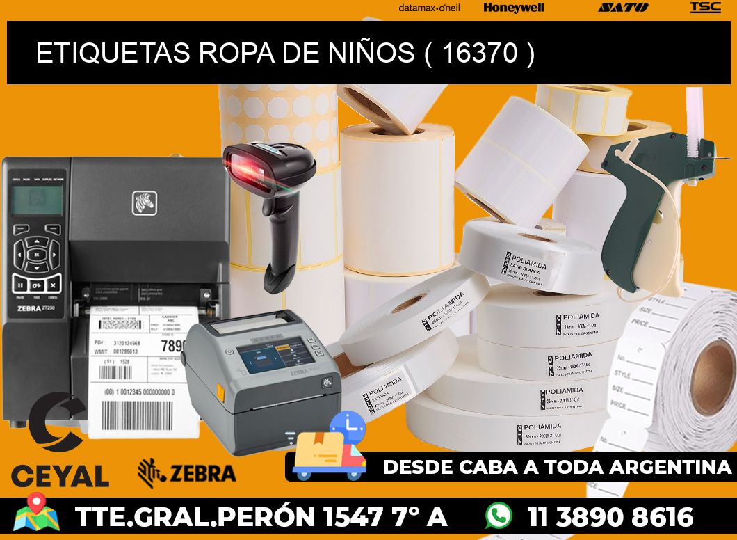ETIQUETAS ROPA DE NIÑOS ( 16370 )