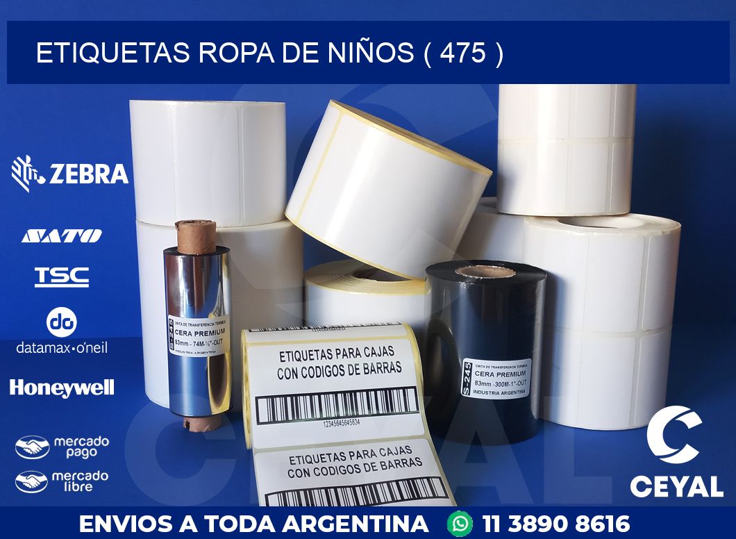 ETIQUETAS ROPA DE NIÑOS ( 475 )
