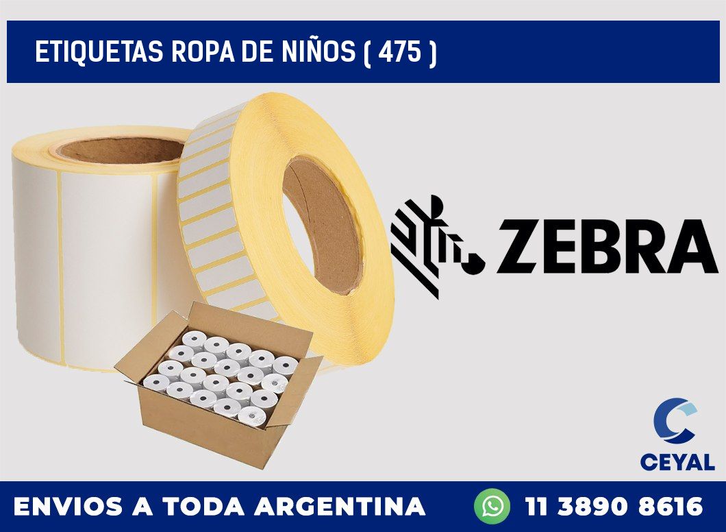 ETIQUETAS ROPA DE NIÑOS ( 475 )