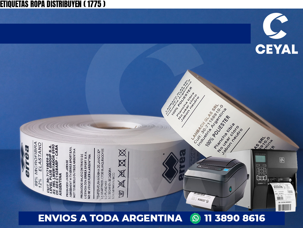 ETIQUETAS ROPA DISTRIBUYEN ( 1775 )
