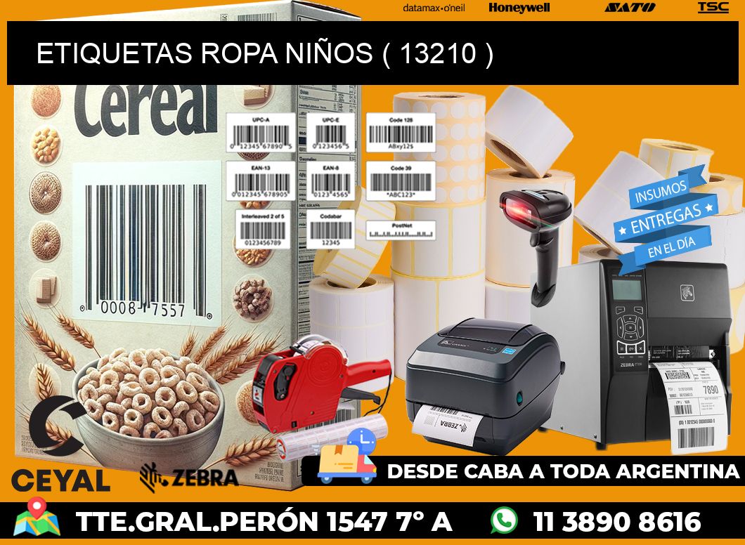 ETIQUETAS ROPA NIÑOS ( 13210 )