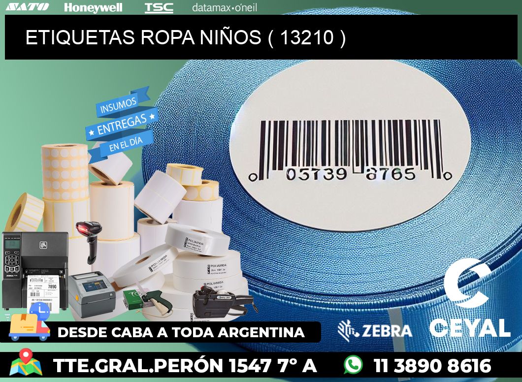 ETIQUETAS ROPA NIÑOS ( 13210 )