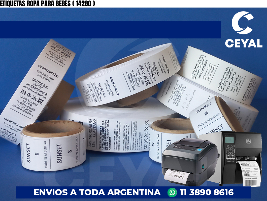 ETIQUETAS ROPA PARA BEBÉS ( 14280 )