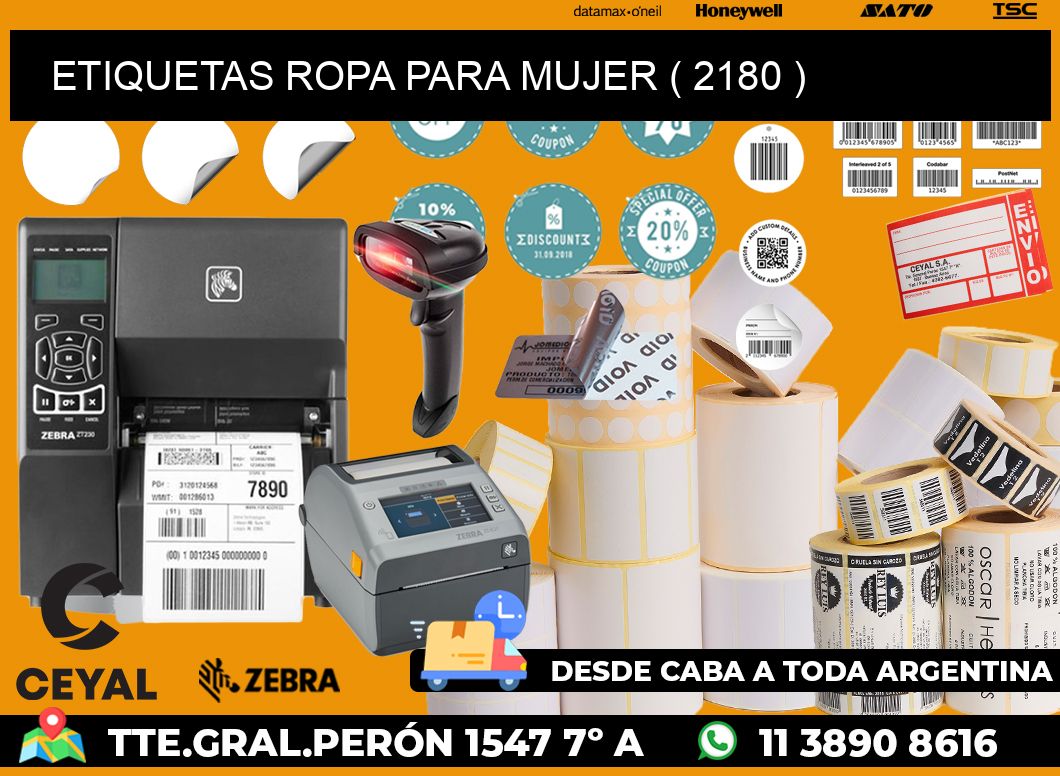 ETIQUETAS ROPA PARA MUJER ( 2180 )