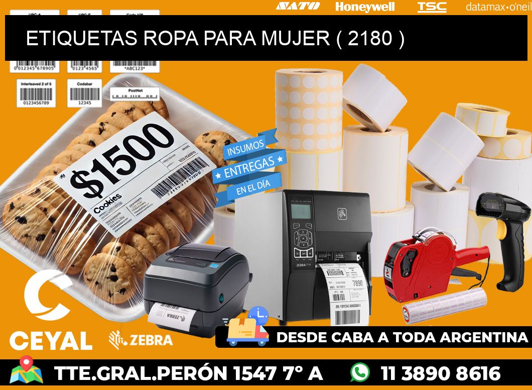 ETIQUETAS ROPA PARA MUJER ( 2180 )