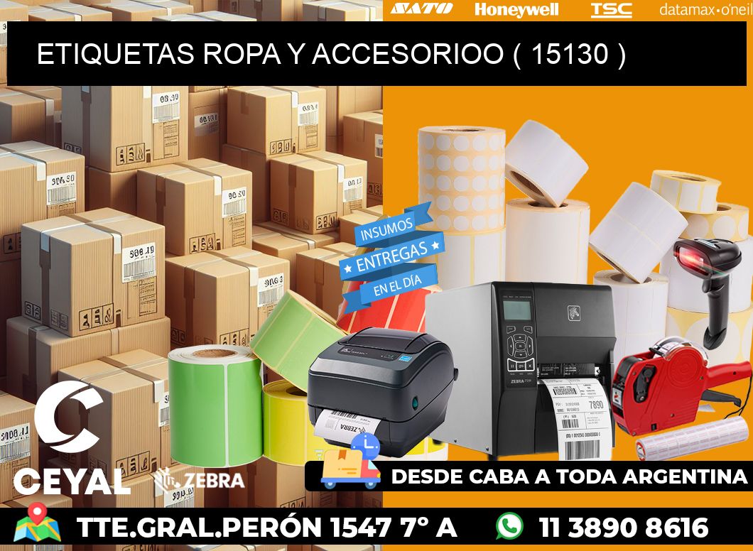 ETIQUETAS ROPA Y ACCESORIOO ( 15130 )