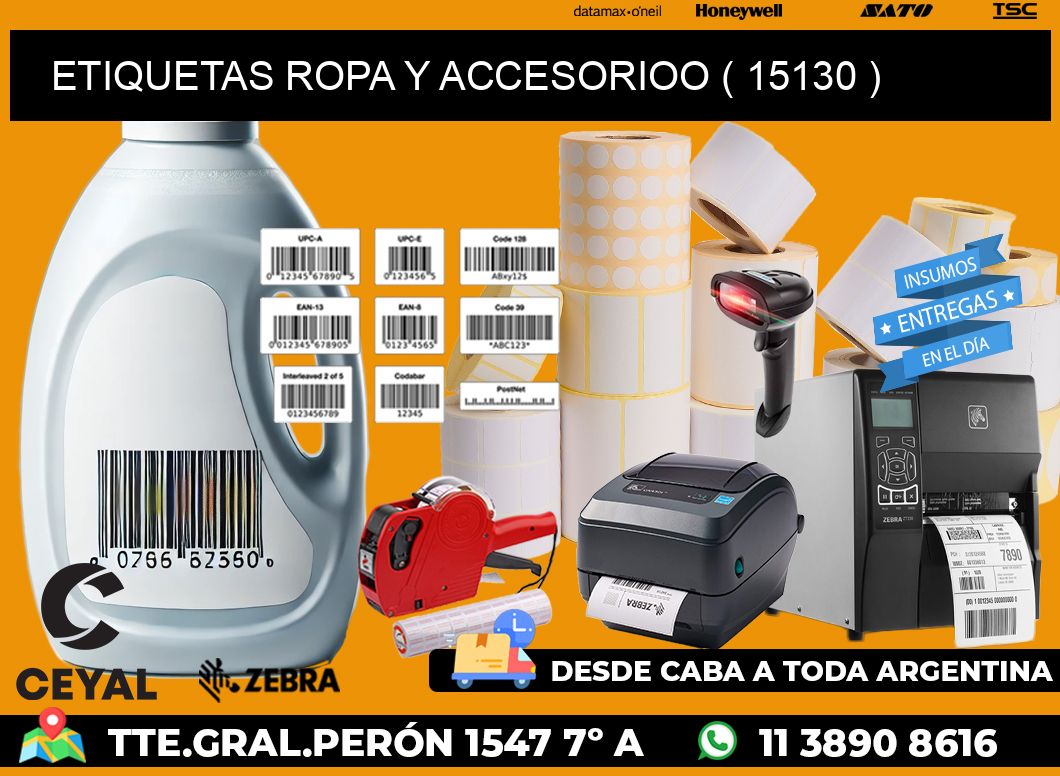 ETIQUETAS ROPA Y ACCESORIOO ( 15130 )