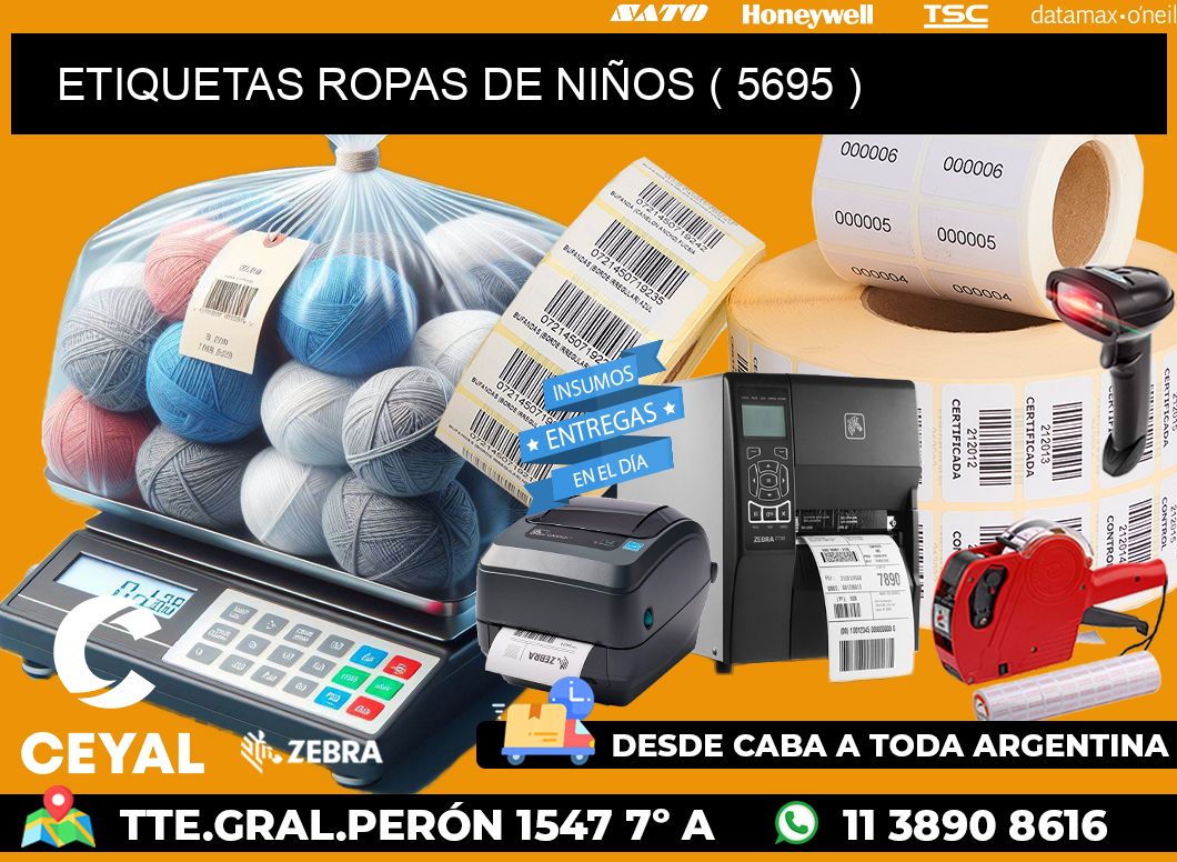 ETIQUETAS ROPAS DE NIÑOS ( 5695 )