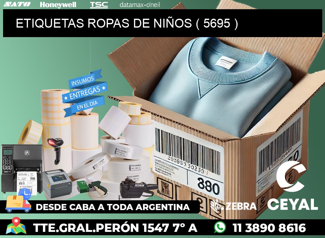 ETIQUETAS ROPAS DE NIÑOS ( 5695 )