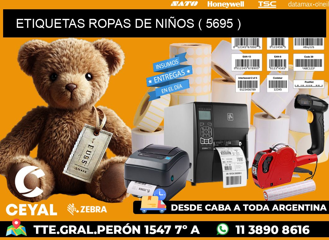 ETIQUETAS ROPAS DE NIÑOS ( 5695 )