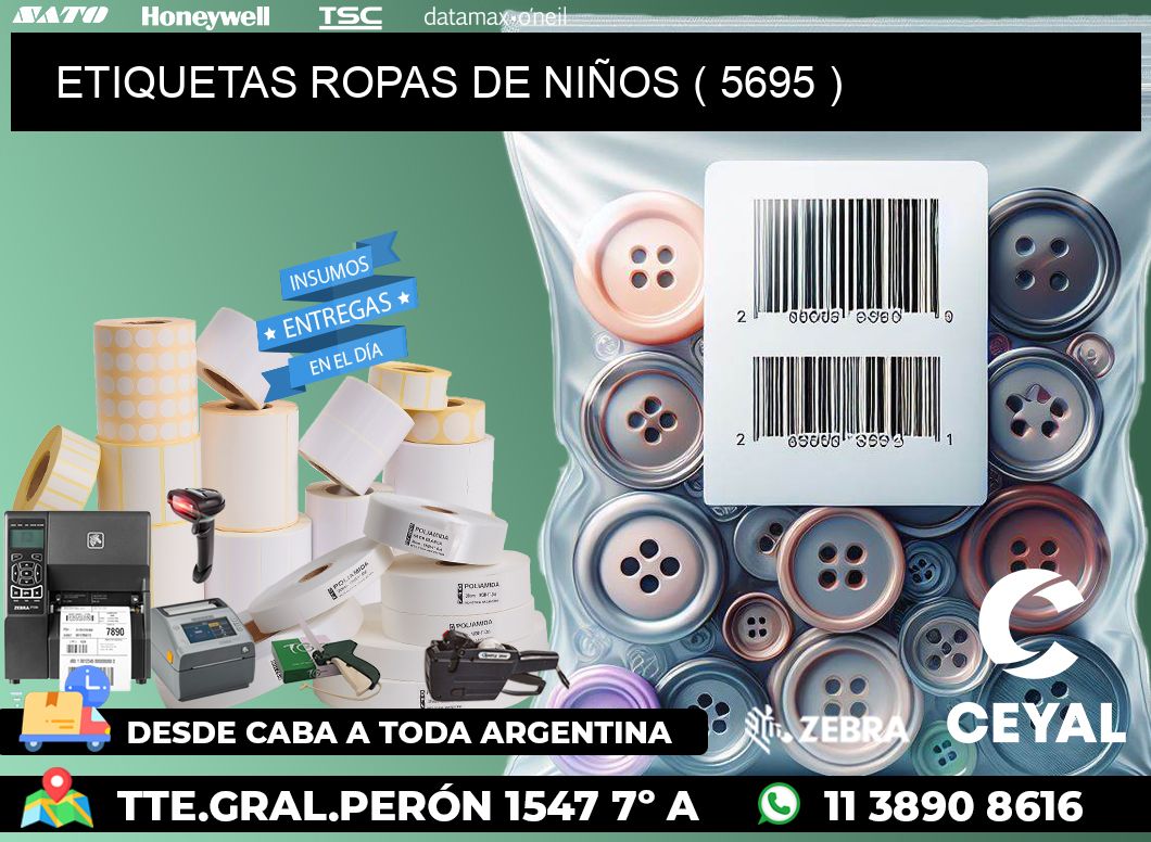 ETIQUETAS ROPAS DE NIÑOS ( 5695 )