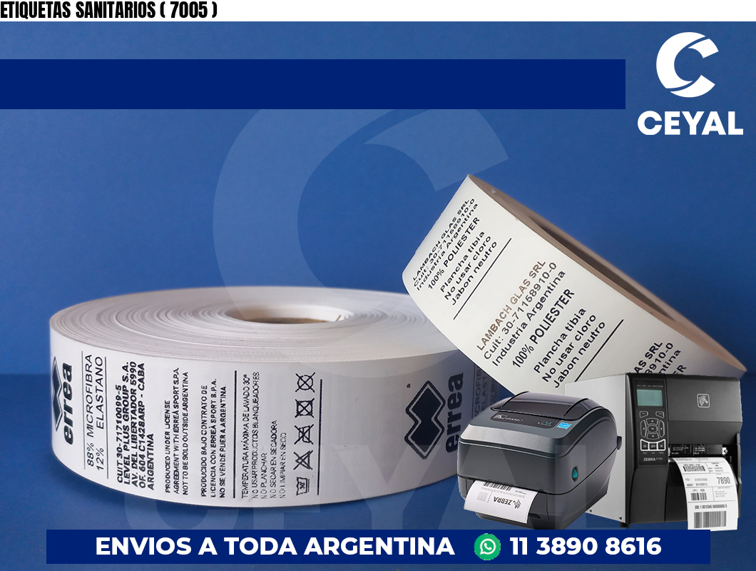 ETIQUETAS SANITARIOS ( 7005 )