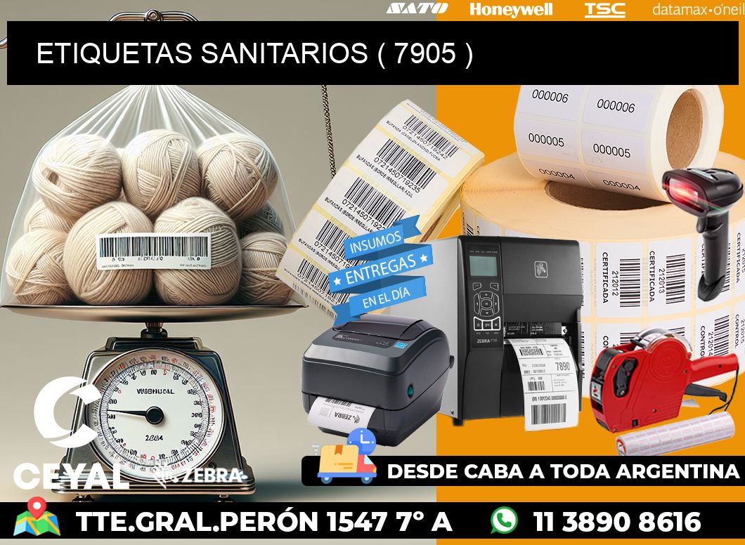 ETIQUETAS SANITARIOS ( 7905 )