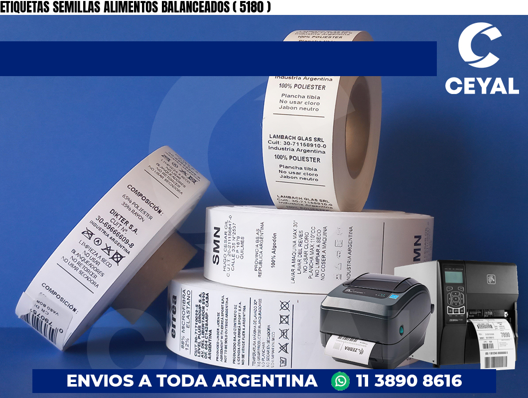 ETIQUETAS SEMILLAS ALIMENTOS BALANCEADOS ( 5180 )