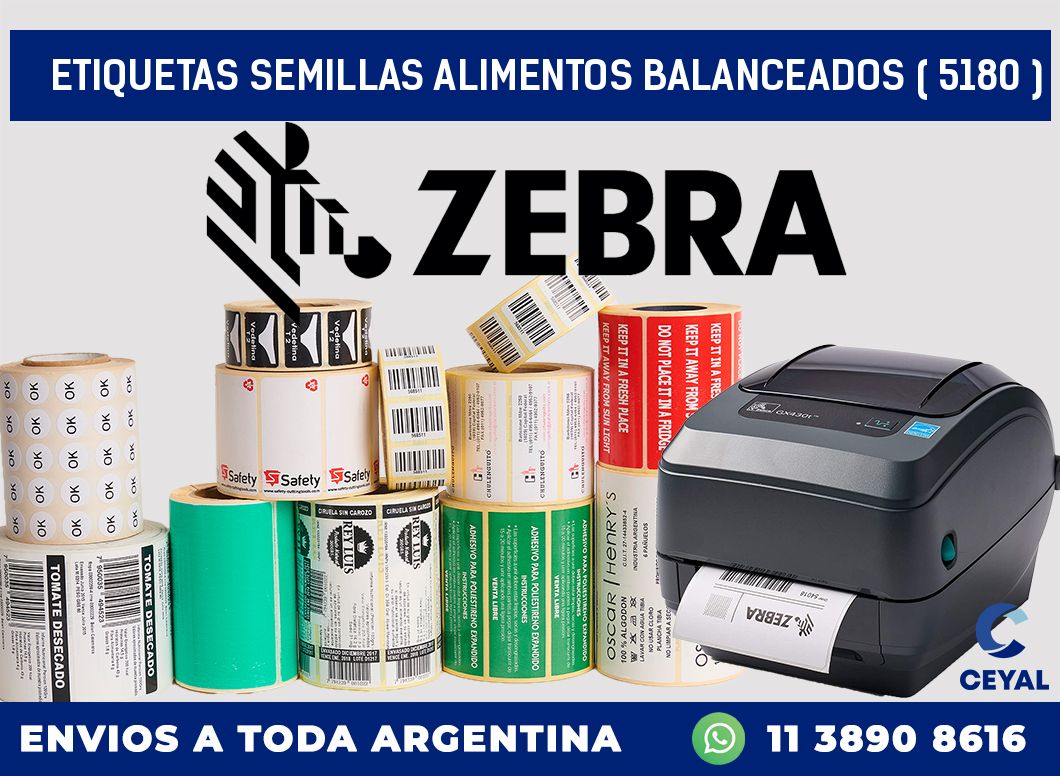 ETIQUETAS SEMILLAS ALIMENTOS BALANCEADOS ( 5180 )