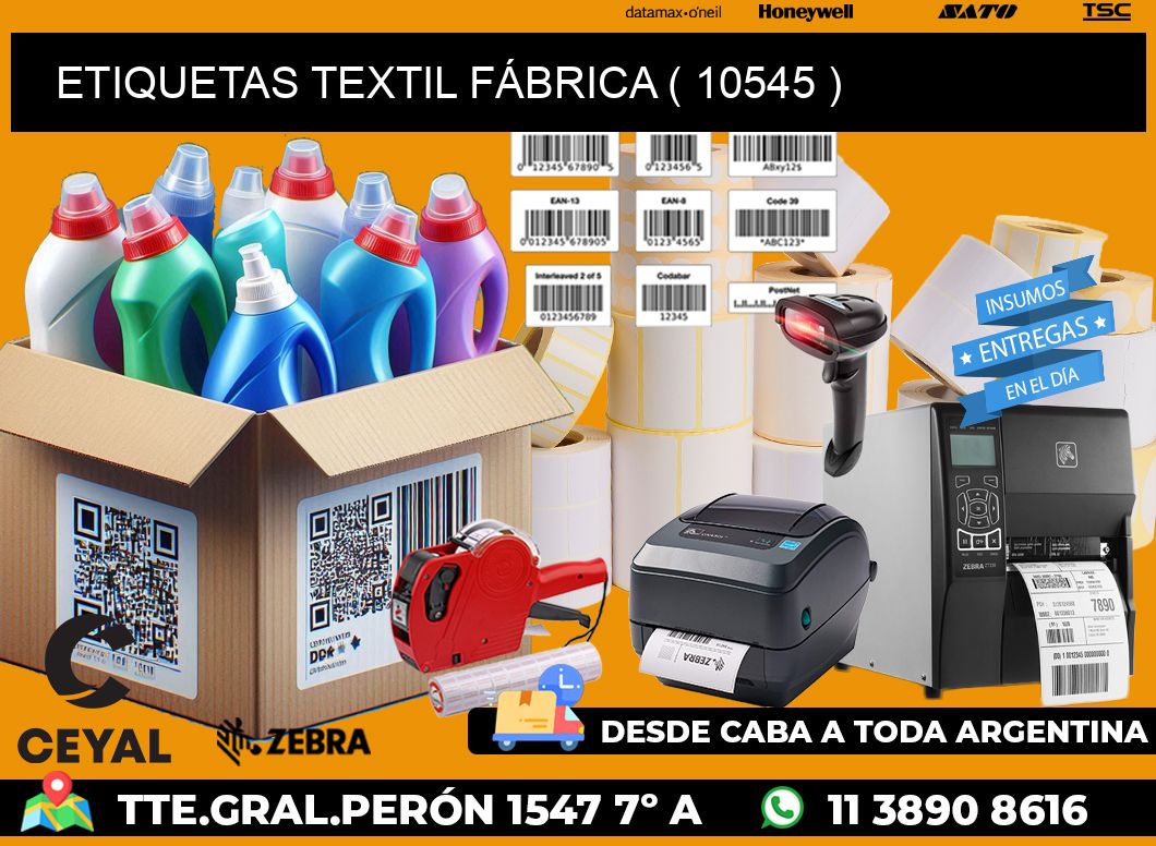 ETIQUETAS TEXTIL FÁBRICA ( 10545 )
