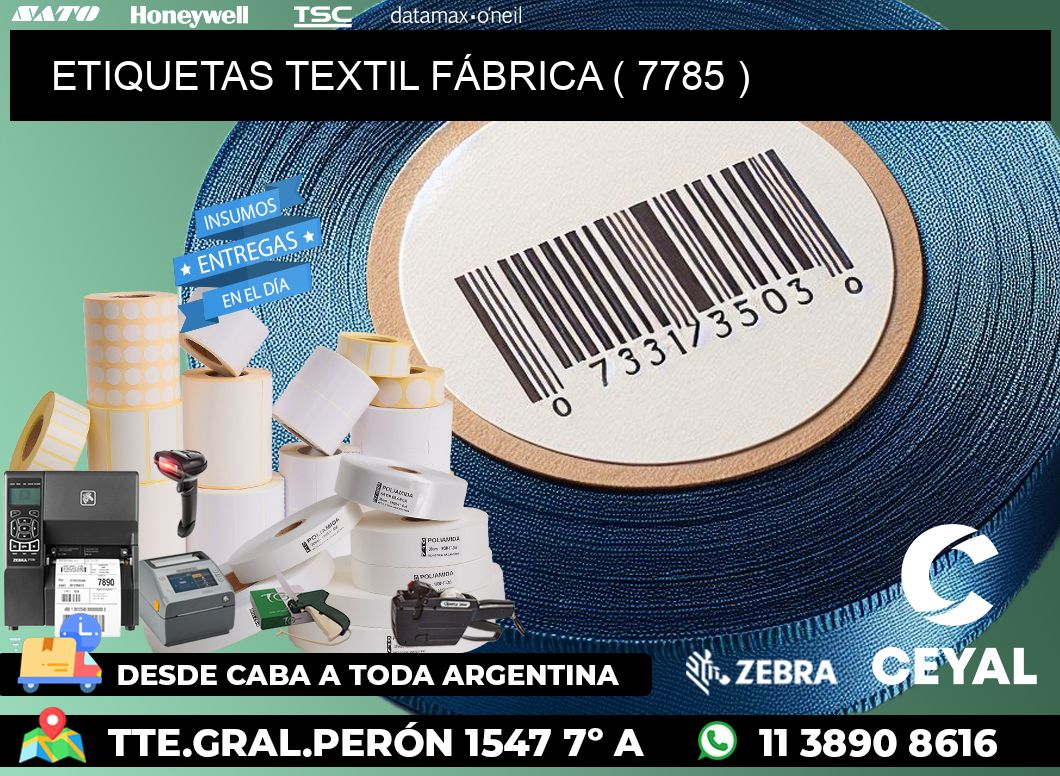 ETIQUETAS TEXTIL FÁBRICA ( 7785 )