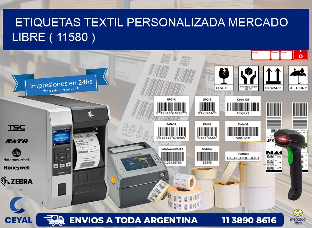 ETIQUETAS TEXTIL PERSONALIZADA MERCADO LIBRE ( 11580 )