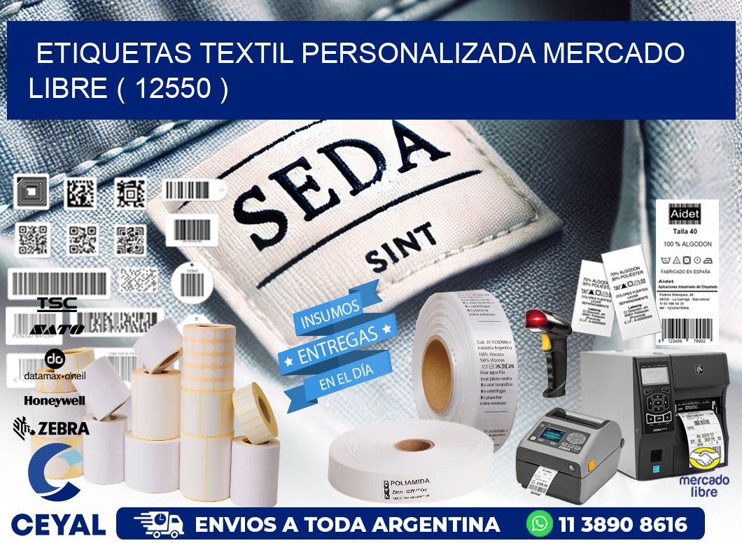 ETIQUETAS TEXTIL PERSONALIZADA MERCADO LIBRE ( 12550 )