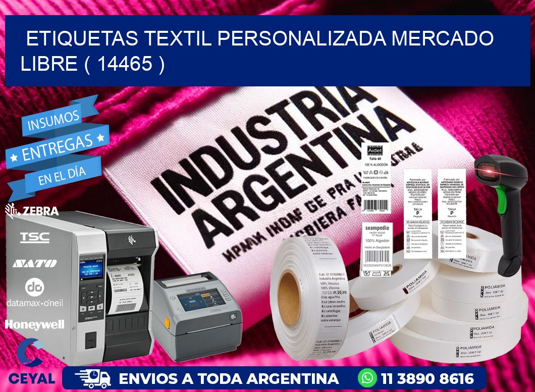 ETIQUETAS TEXTIL PERSONALIZADA MERCADO LIBRE ( 14465 )