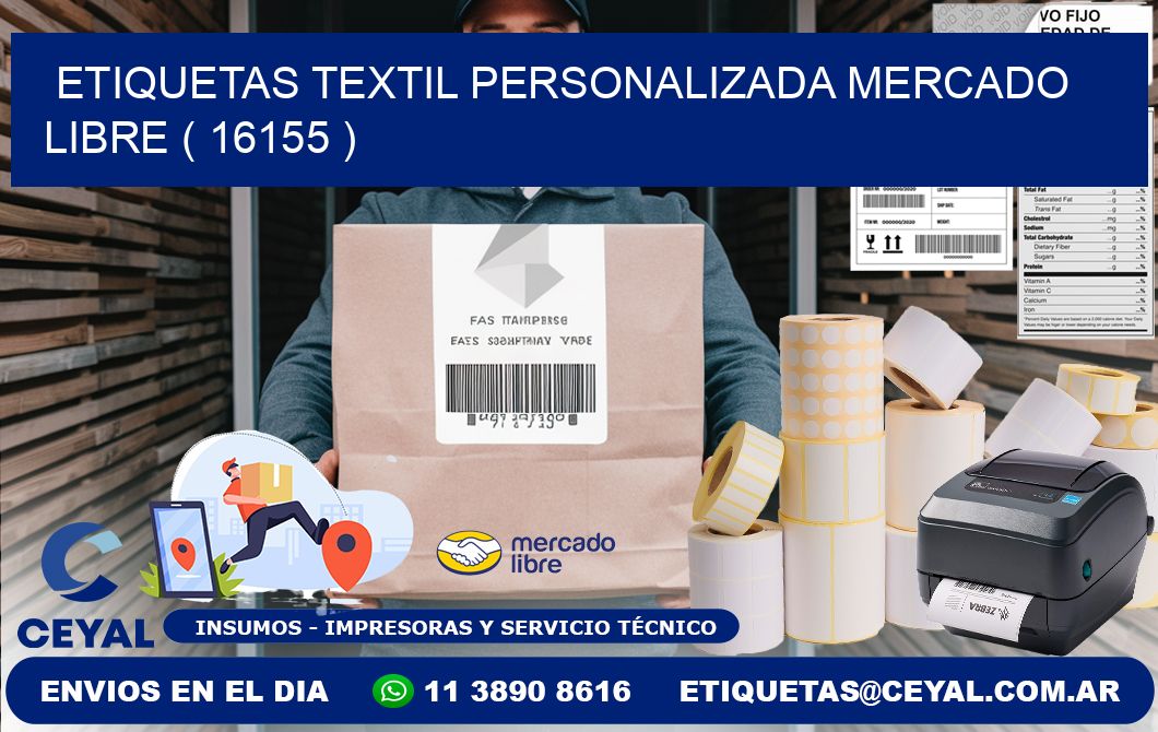 ETIQUETAS TEXTIL PERSONALIZADA MERCADO LIBRE ( 16155 )