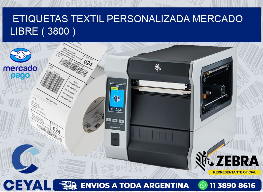 ETIQUETAS TEXTIL PERSONALIZADA MERCADO LIBRE ( 3800 )