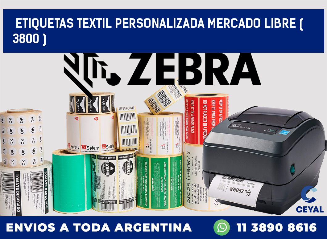 ETIQUETAS TEXTIL PERSONALIZADA MERCADO LIBRE ( 3800 )