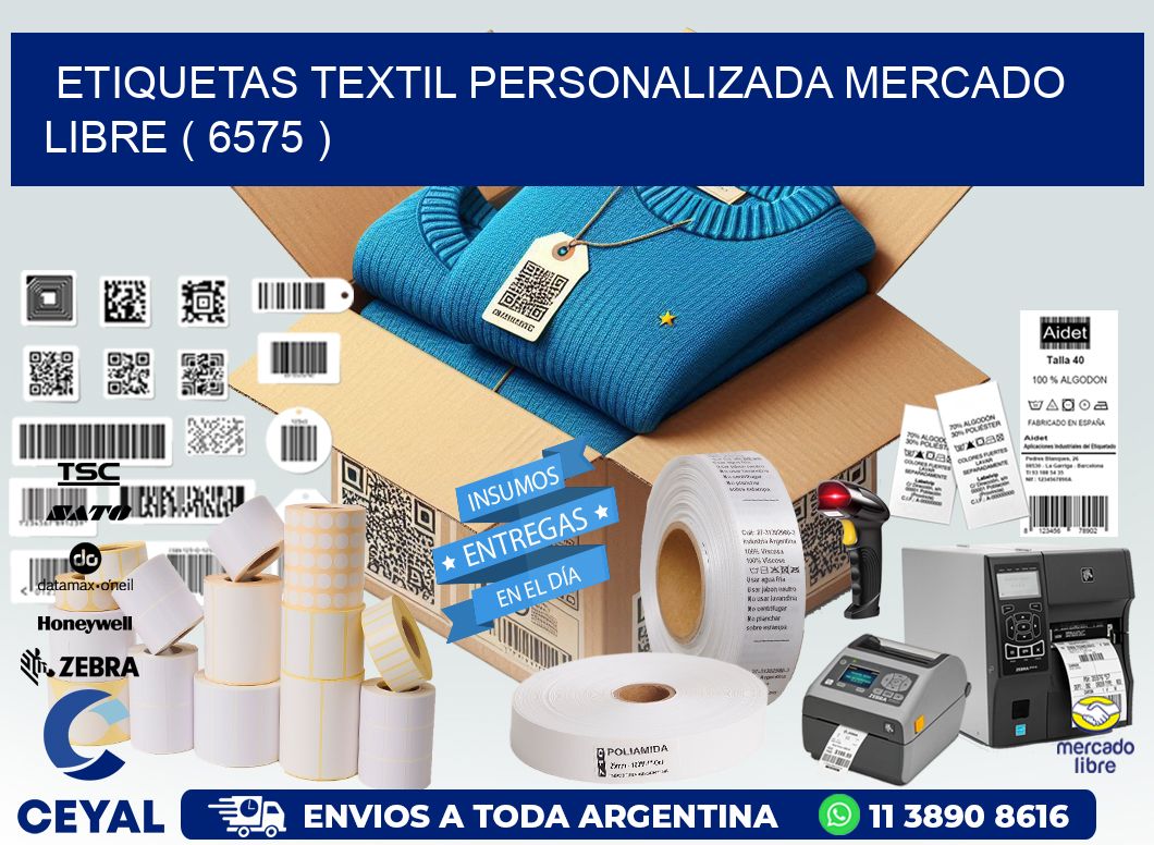 ETIQUETAS TEXTIL PERSONALIZADA MERCADO LIBRE ( 6575 )