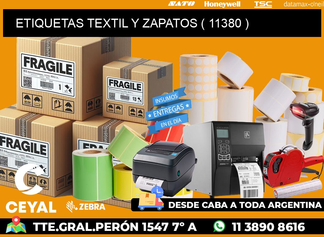 ETIQUETAS TEXTIL Y ZAPATOS ( 11380 )