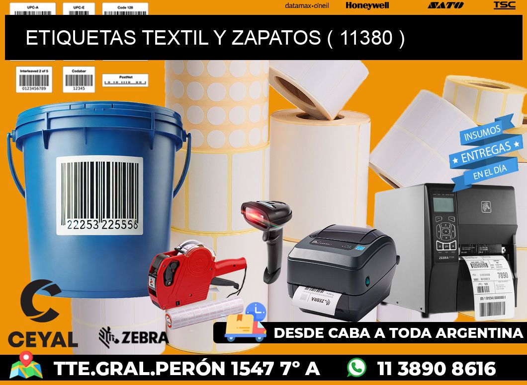 ETIQUETAS TEXTIL Y ZAPATOS ( 11380 )