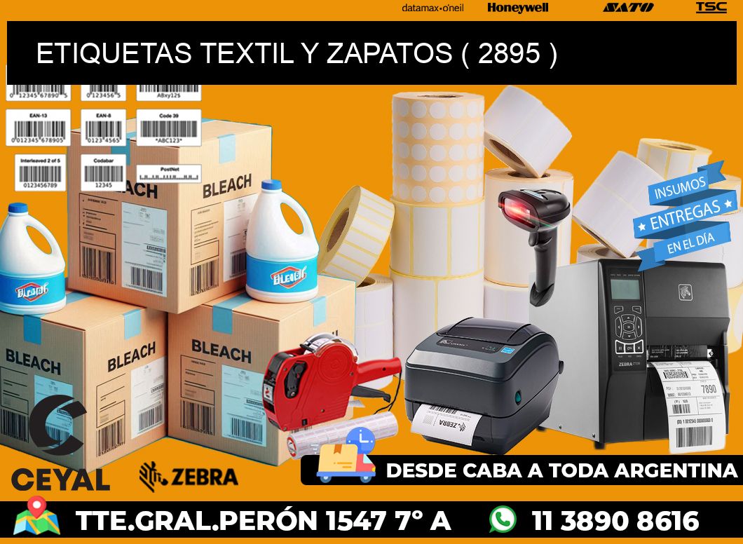 ETIQUETAS TEXTIL Y ZAPATOS ( 2895 )