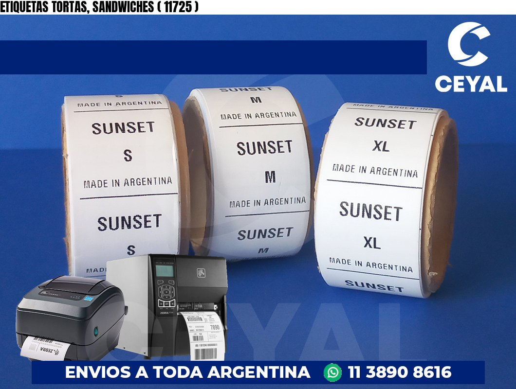 ETIQUETAS TORTAS, SANDWICHES ( 11725 )