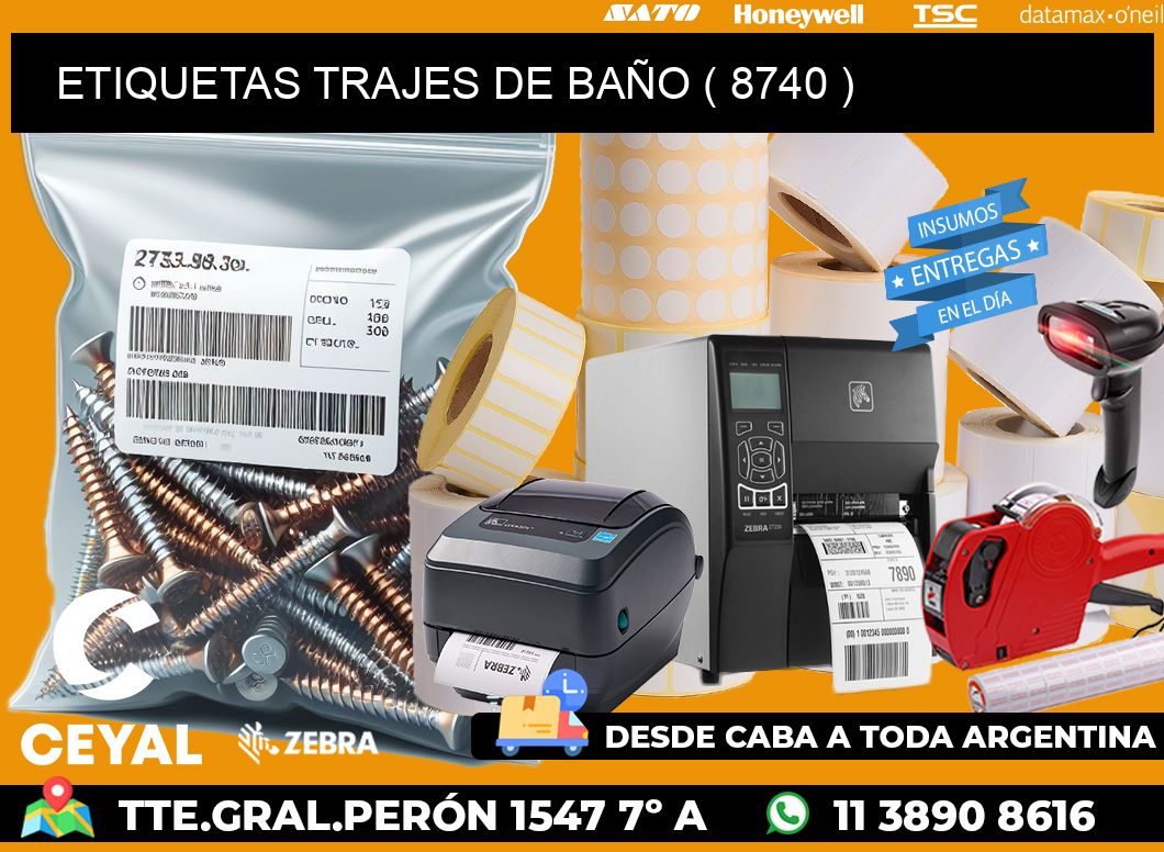 ETIQUETAS TRAJES DE BAÑO ( 8740 )