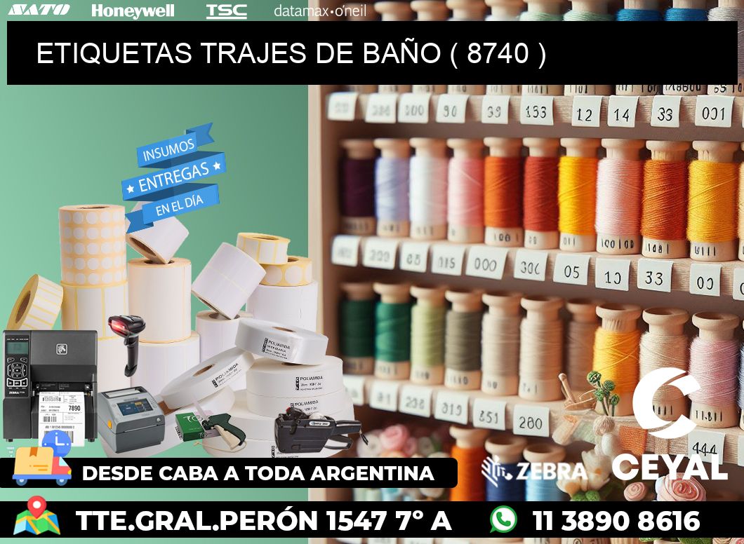 ETIQUETAS TRAJES DE BAÑO ( 8740 )