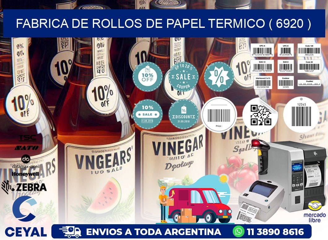 FABRICA DE ROLLOS DE PAPEL TERMICO ( 6920 )