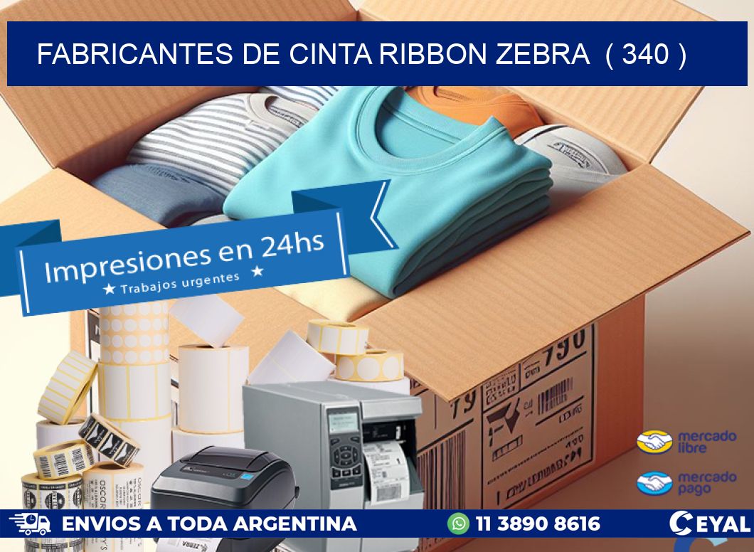 FABRICANTES DE CINTA RIBBON ZEBRA ( 340 )