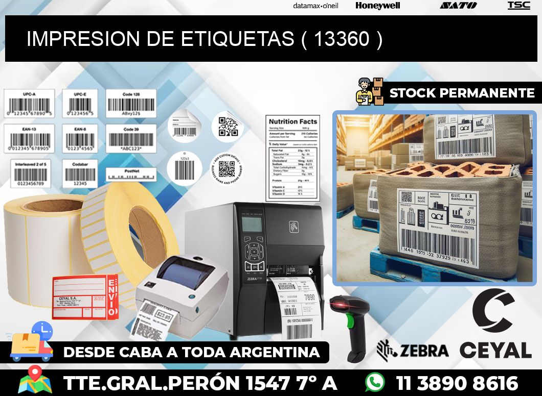 IMPRESION DE ETIQUETAS ( 13360 )