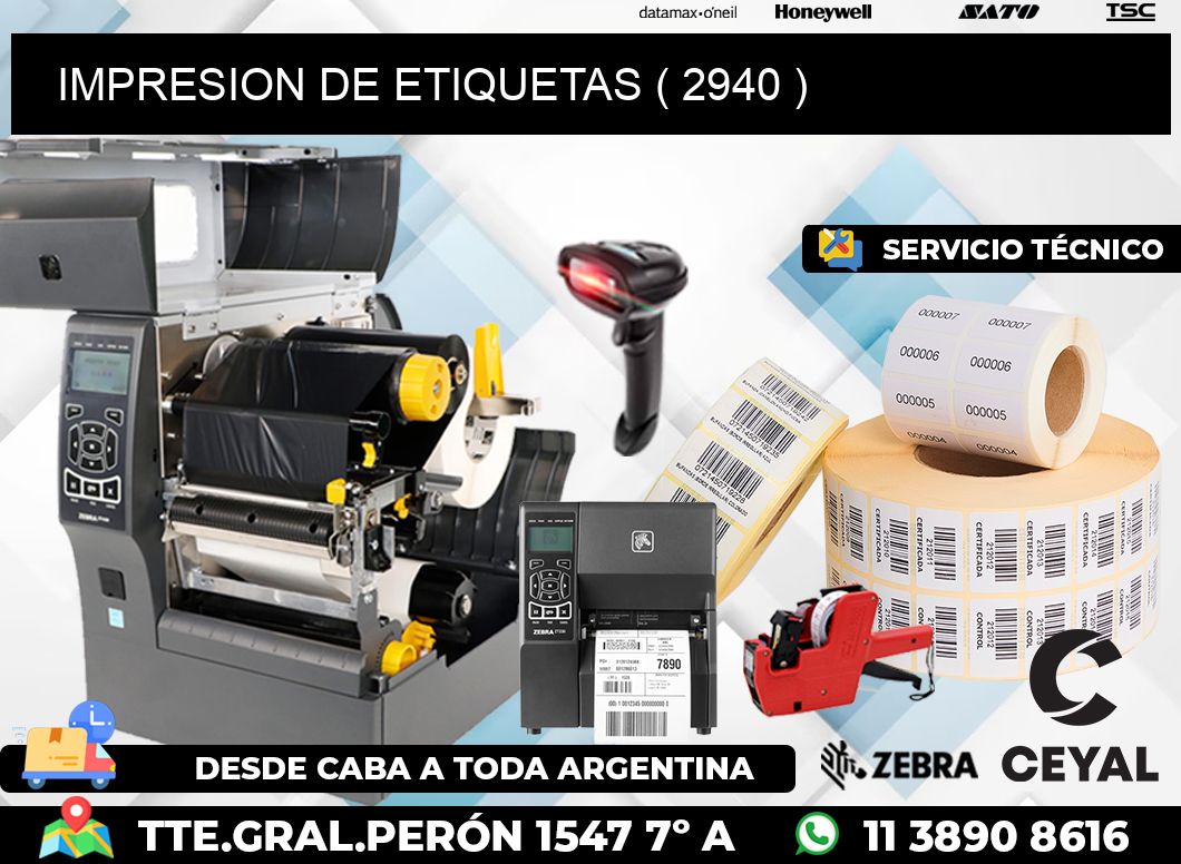 IMPRESION DE ETIQUETAS ( 2940 )