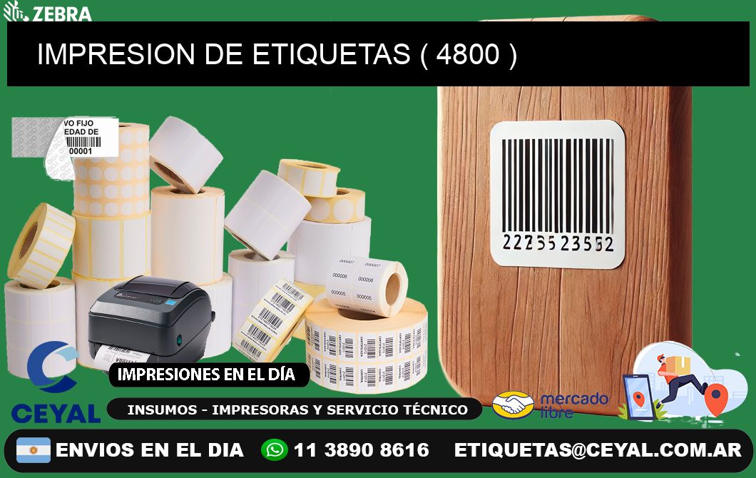 IMPRESION DE ETIQUETAS ( 4800 )
