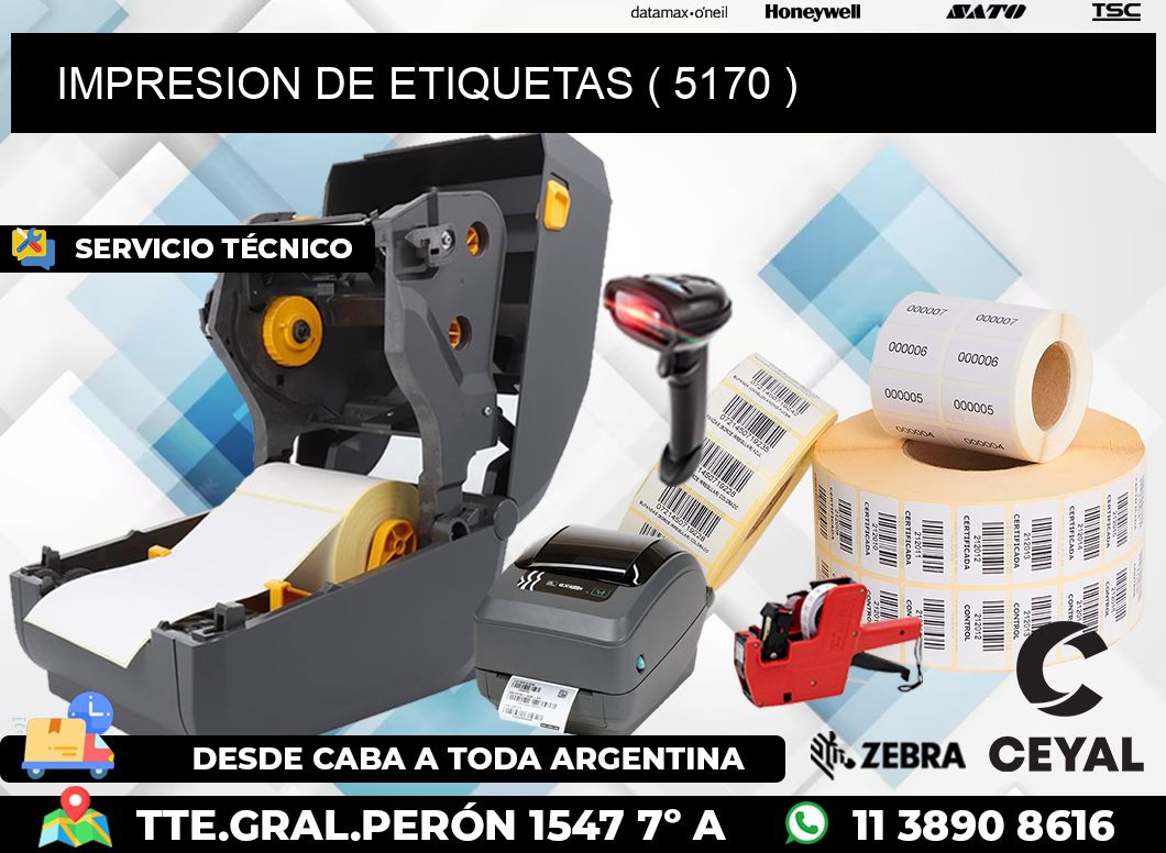 IMPRESION DE ETIQUETAS ( 5170 )