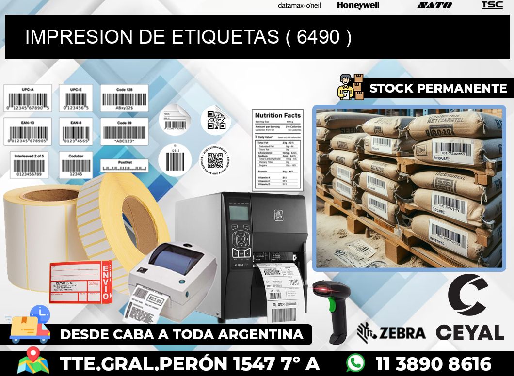IMPRESION DE ETIQUETAS ( 6490 )