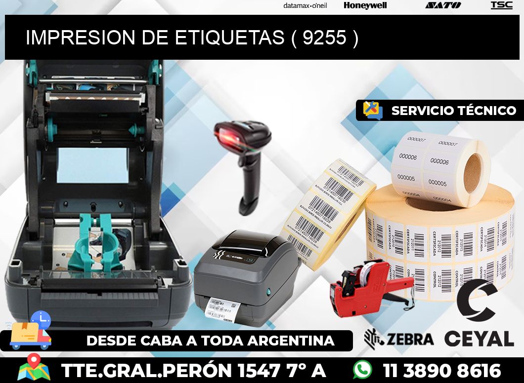 IMPRESION DE ETIQUETAS ( 9255 )
