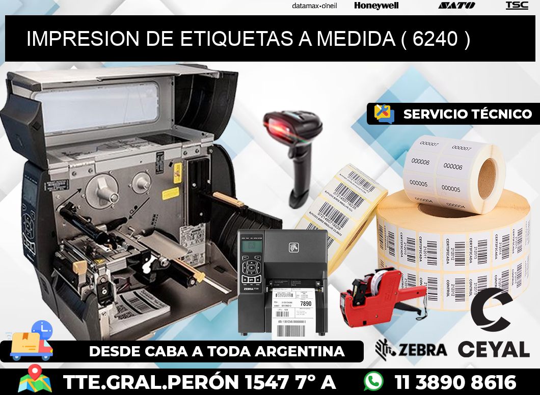 IMPRESION DE ETIQUETAS A MEDIDA ( 6240 )