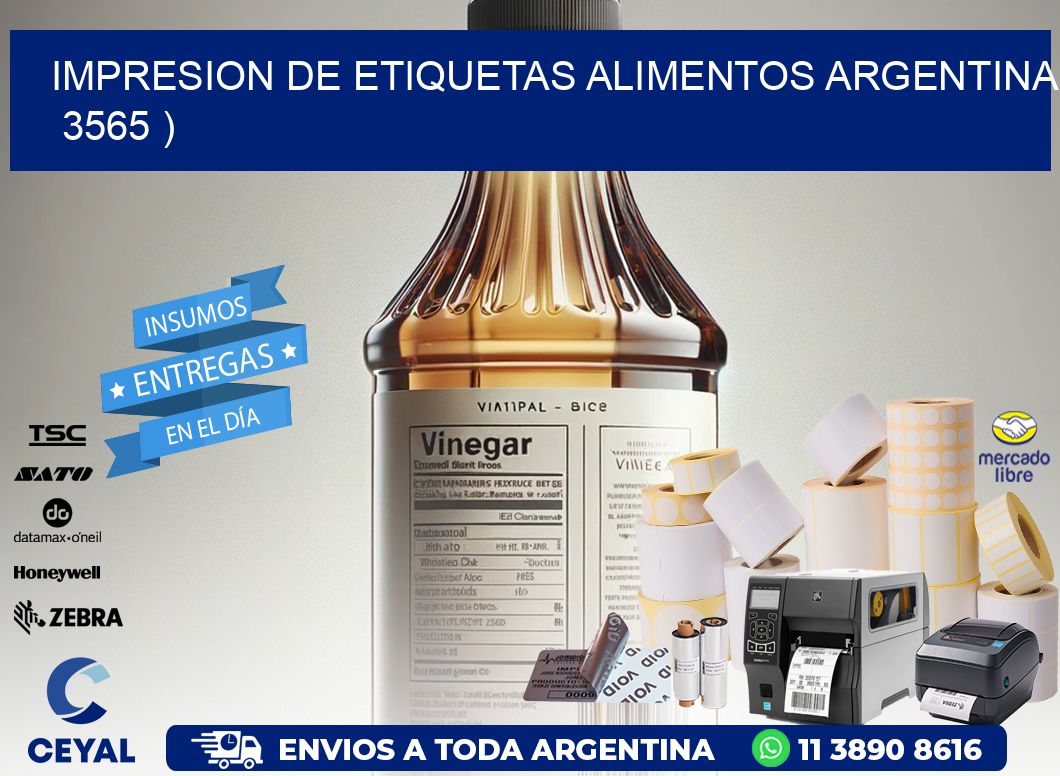 IMPRESION DE ETIQUETAS ALIMENTOS ARGENTINA   3565 )