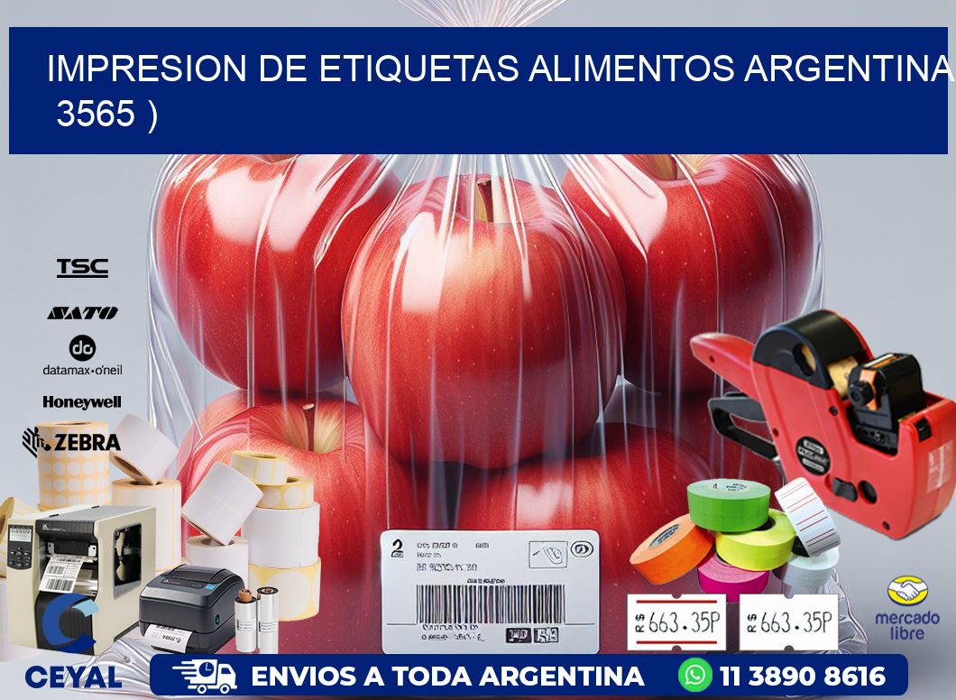 IMPRESION DE ETIQUETAS ALIMENTOS ARGENTINA   3565 )