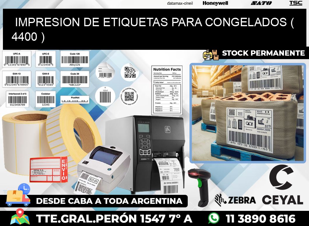 IMPRESION DE ETIQUETAS PARA CONGELADOS ( 4400 )