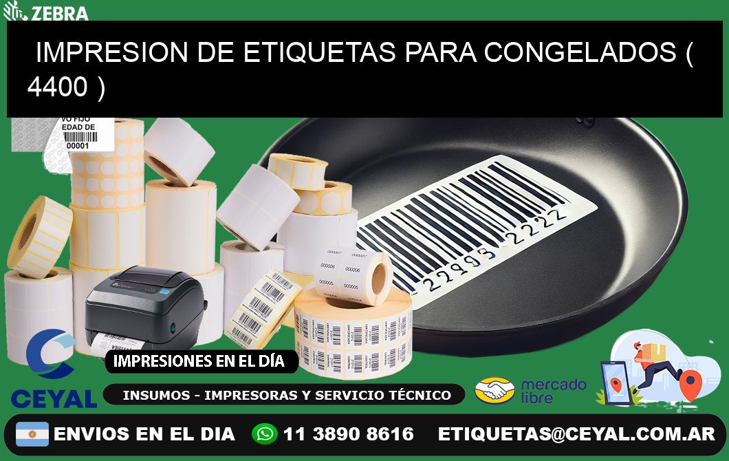 IMPRESION DE ETIQUETAS PARA CONGELADOS ( 4400 )