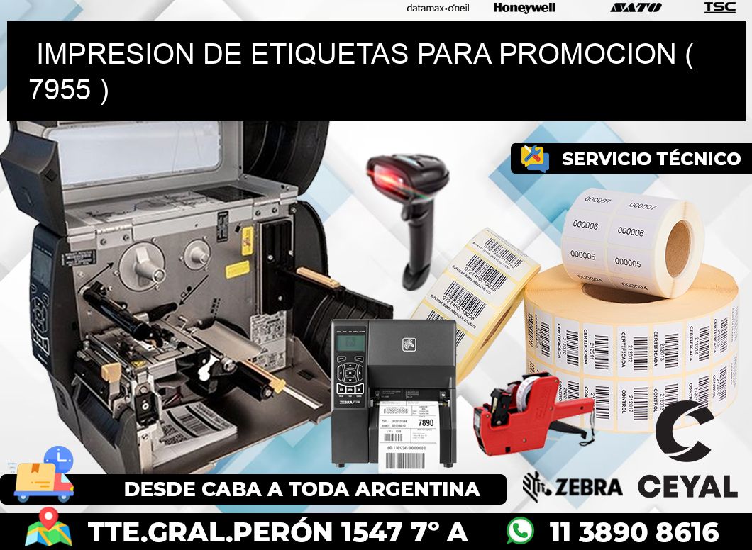 IMPRESION DE ETIQUETAS PARA PROMOCION ( 7955 )