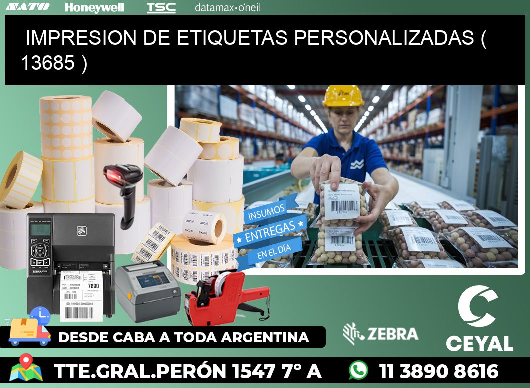IMPRESION DE ETIQUETAS PERSONALIZADAS ( 13685 )