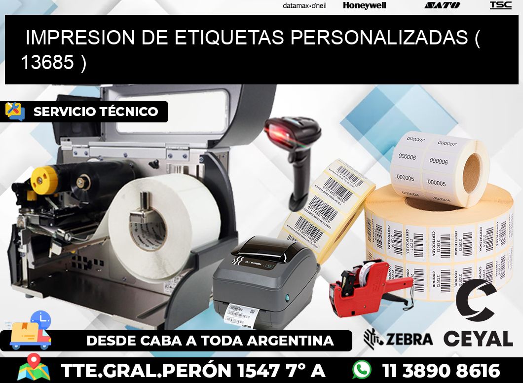 IMPRESION DE ETIQUETAS PERSONALIZADAS ( 13685 )